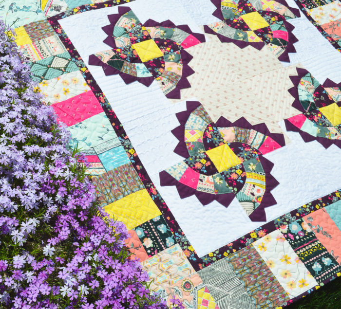 twirling fans quilt by Color Girl quilts