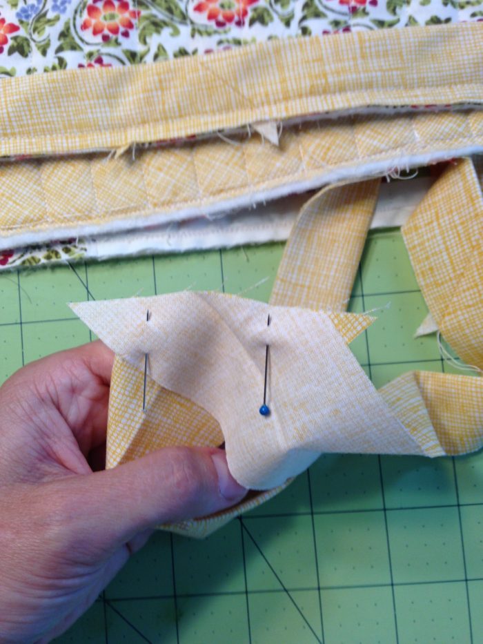 matching the ends of binding strips