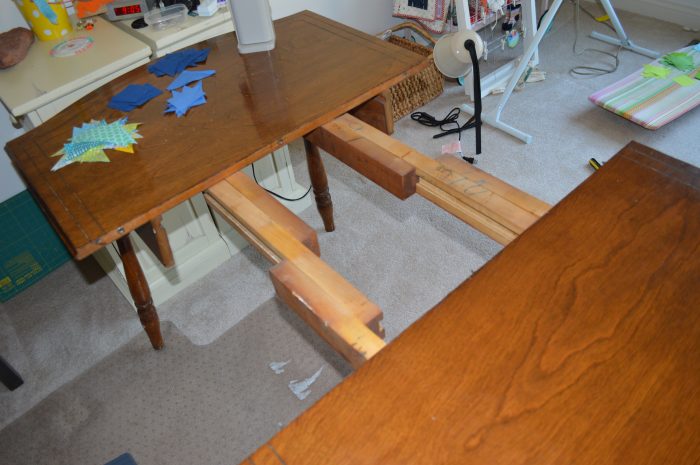 paint chip mod podge craft, making a table leaf