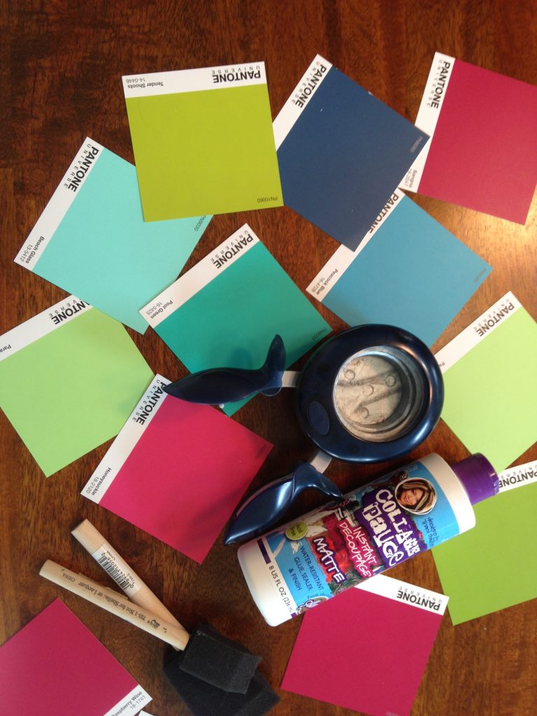 paint chip mod podge craft