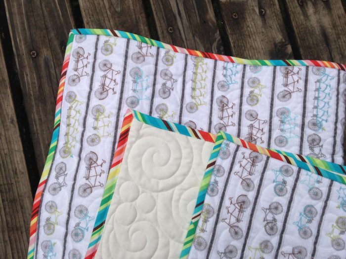 Striped quilt binding