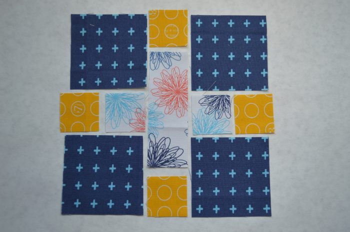 Super simple modern Sampler quilt, cross block tutorial, color girl quilts by sharon mcconnell