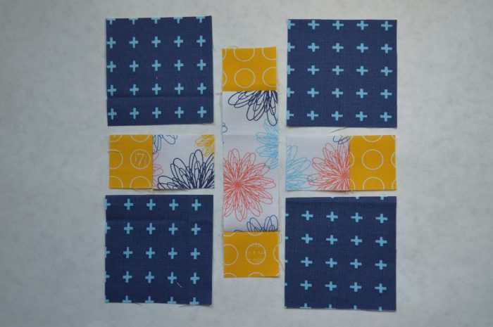 Super simple modern Sampler quilt, cross block tutorial, color girl quilts by sharon mcconnell