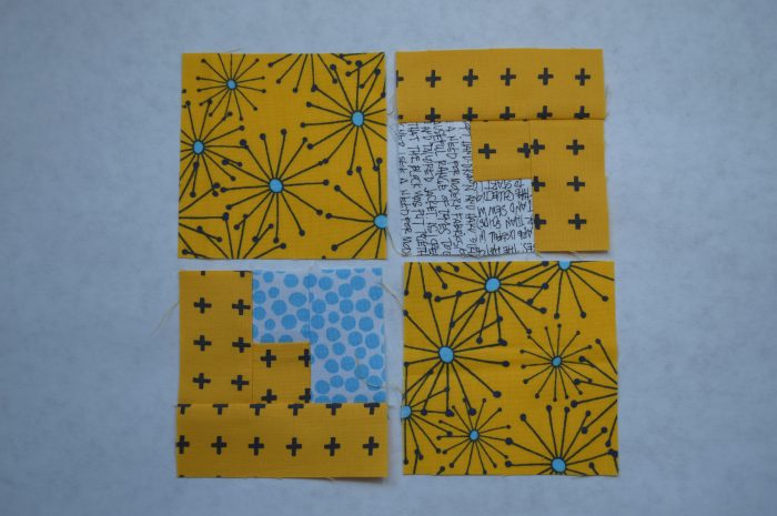 Super simple modern Sampler quilt, cross block tutorial, color girl quilts by sharon mcconnell