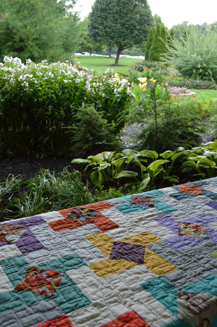 Dutch Windmill Quilt by Sharon McConnell for Color Girl Quilts, modern patchwork, charm quilt