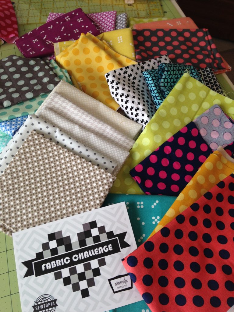 Sewtopia, michael miller fabrics, challenge fabrics for quilt