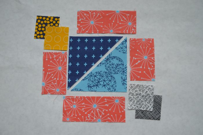 simple six inch quilt block, patchwork, modern quilting