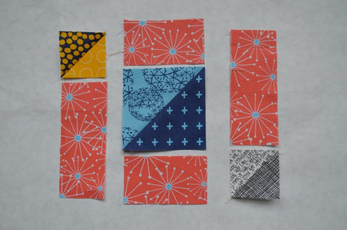 simple six inch quilt block, patchwork, modern quilting