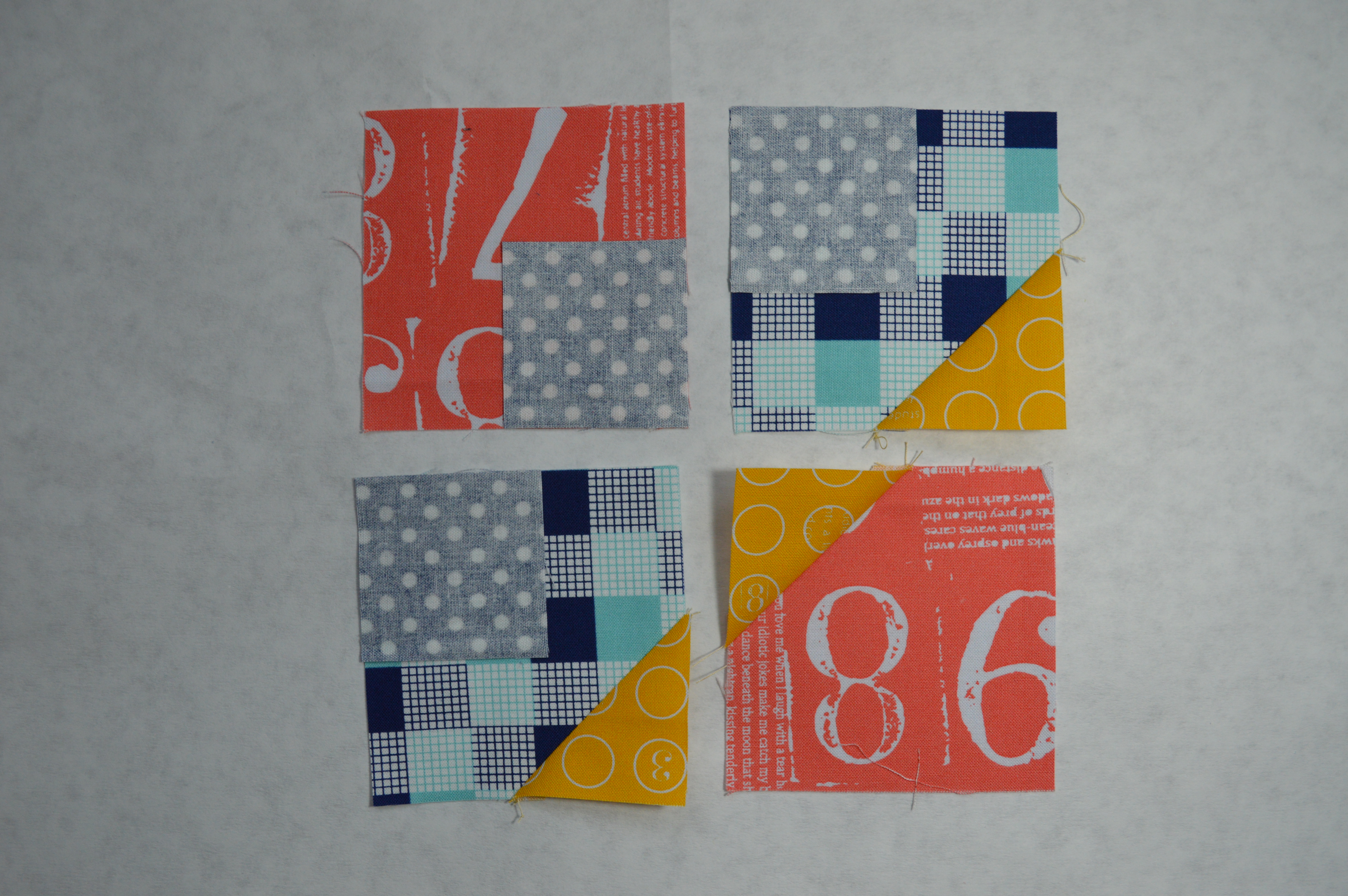 Super Simple 6" sampler quilt blocks by Sharon McConnell, modern patchwork