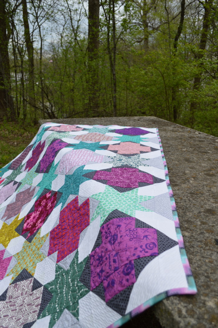 Star Crossed scrappy modern Quilt by Color Girl, American Quilter Magazine Feature