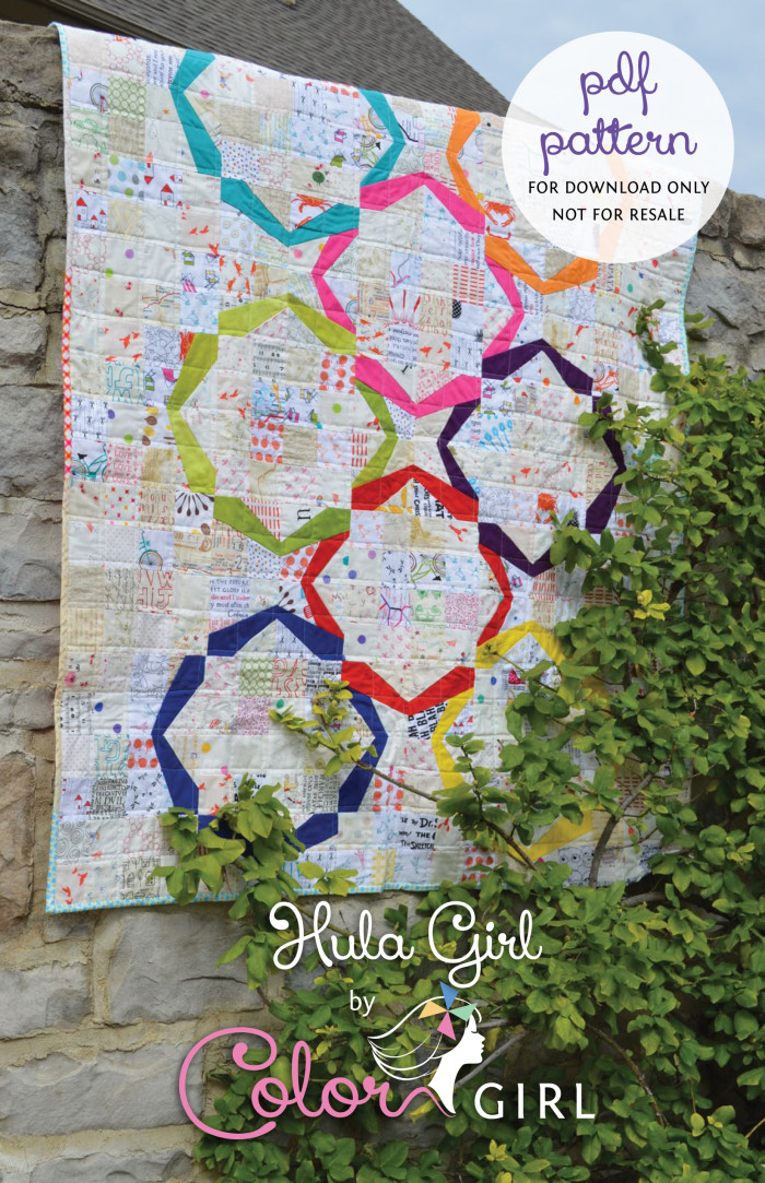 Hula Girl modern ring patchwork quilt