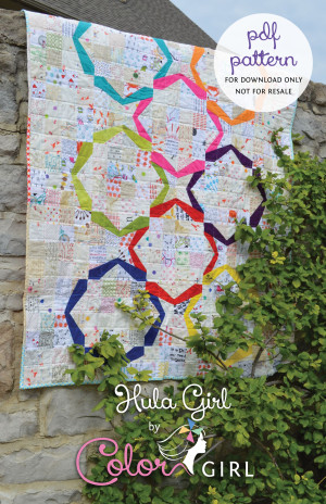 Hula Girl modern ring patchwork quilt