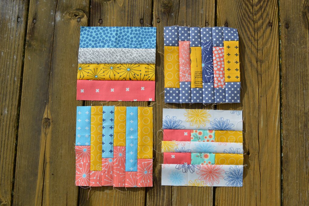 Tula Pink City Sampler six inch quilt blocks, with moda fabric by Sharon McConnell