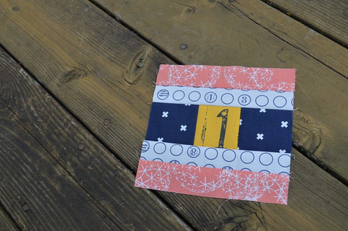 how to make Simple Sampler six inch quilt block with strips