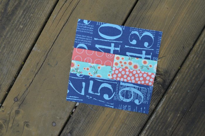 how to make Simple Sampler six inch quilt block with strips