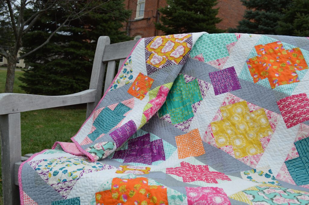 star cross modern patchwork quilt using utopia fabric for art gallery fabrics by color girl quilts