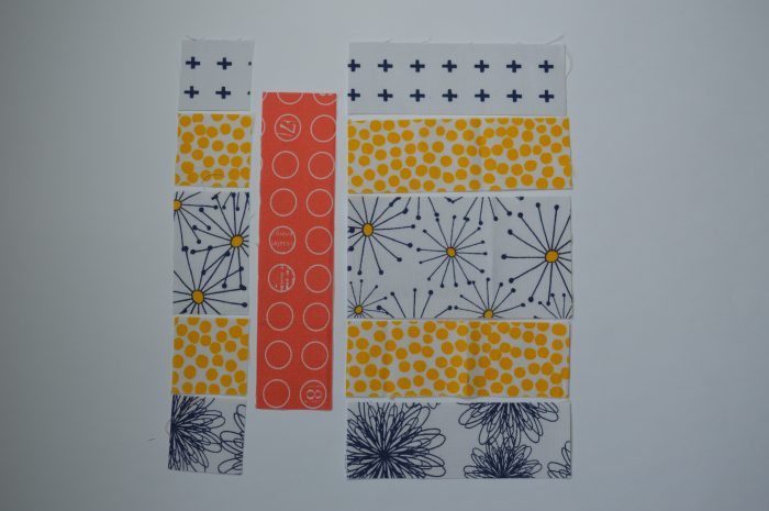 how to make Simple Sampler six inch quilt block with strips