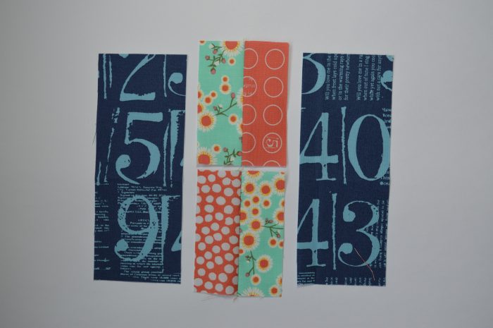 how to make Simple Sampler six inch quilt block with strips