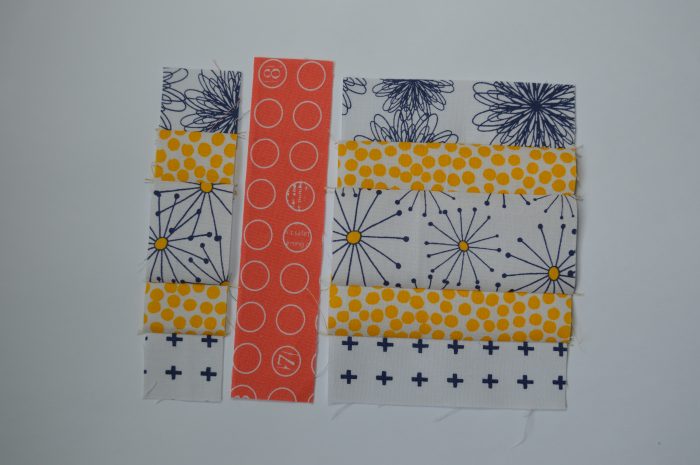 how to make Simple Sampler six inch quilt block with strips