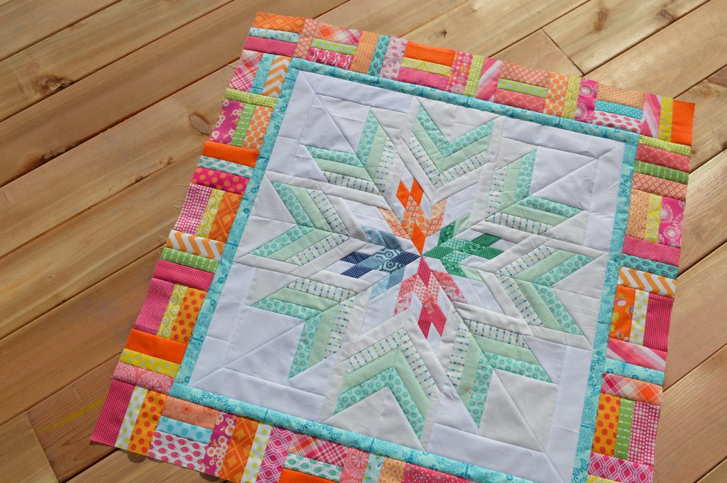 Aviatrix medallion quilt, modern patchwork star scrappy quilt