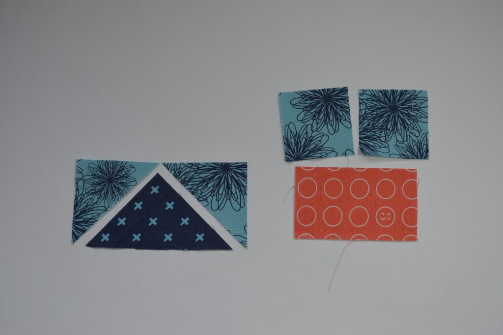 Simple Sampler modern quilt block with Flying geese