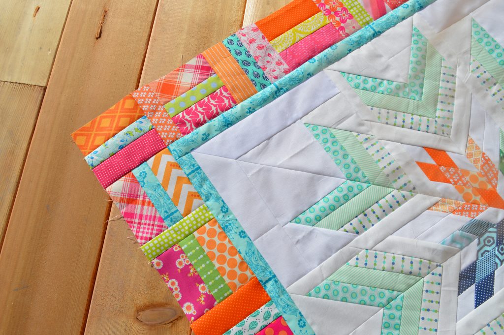 Aviatrix medallion quilt, modern patchwork star scrappy quilt