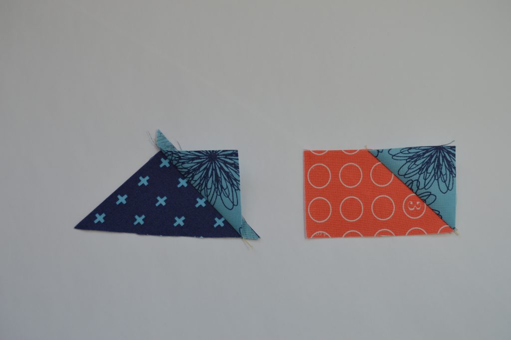 Simple Sampler modern quilt block with Flying geese