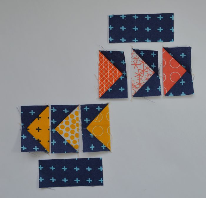 how to make a flying geese modern quilt sampler block