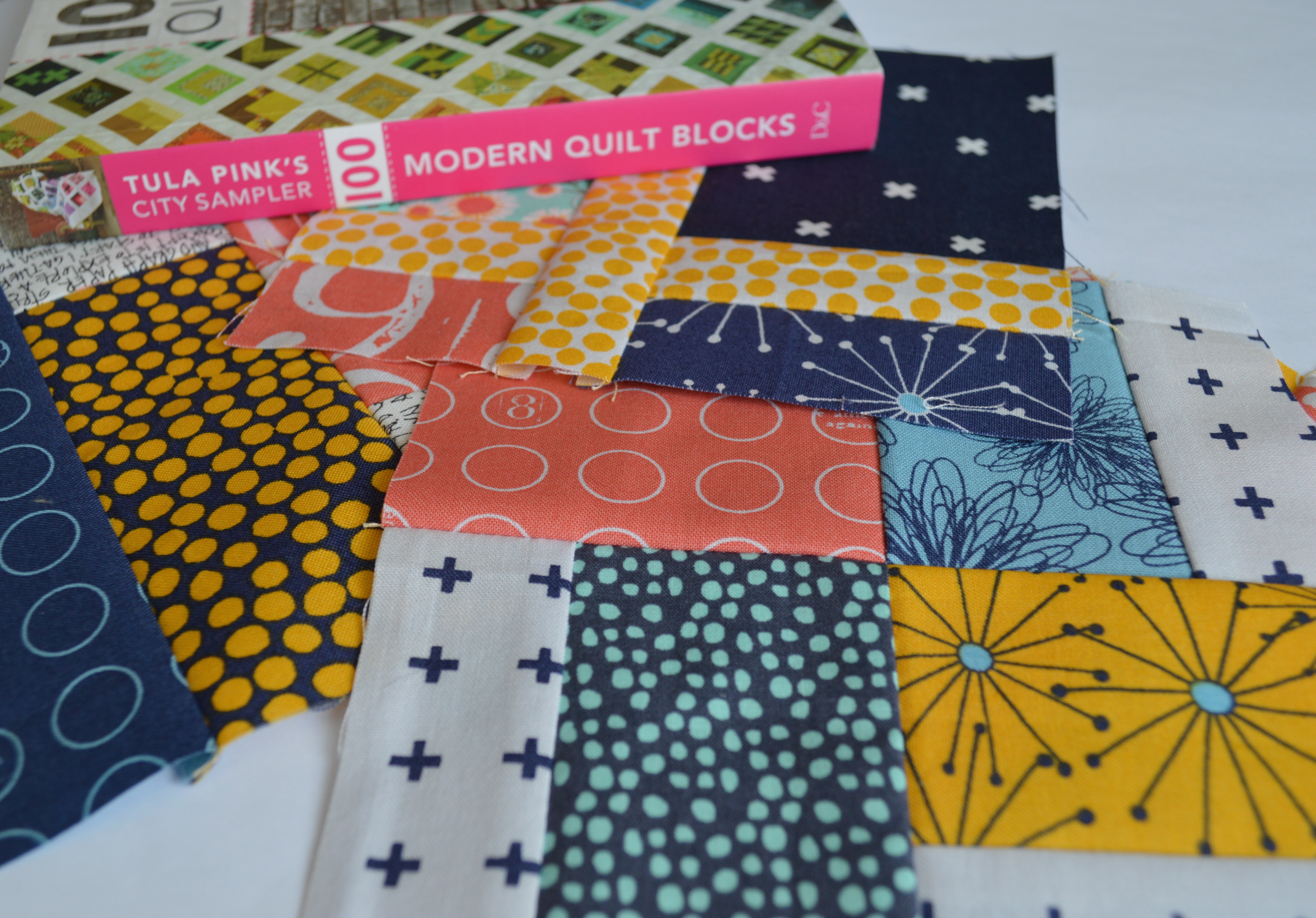Tula Pink City sampler modern six inch quilt blocks