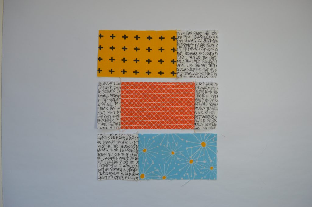 simple six inch quilt sampler block with rectangles