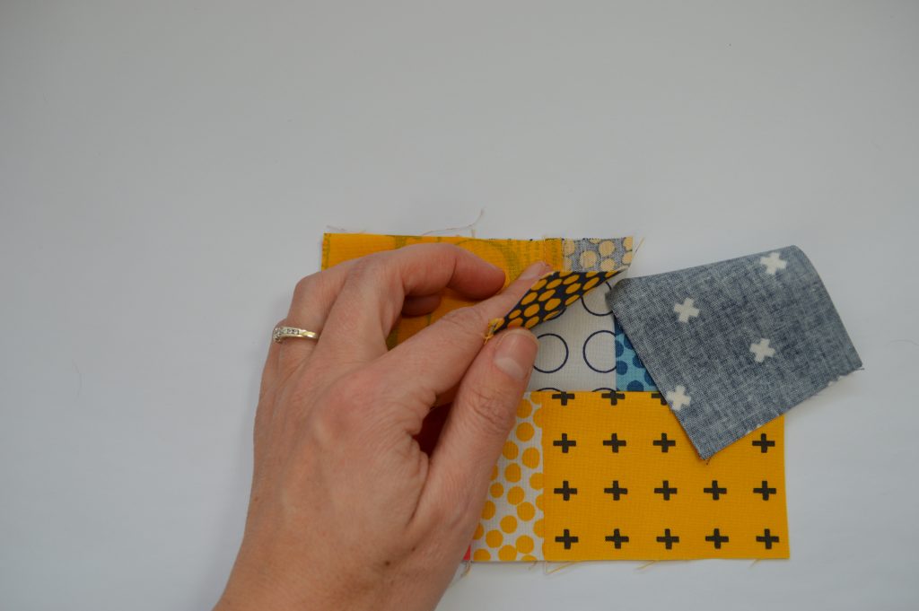 How to sew quilt block with partial seam