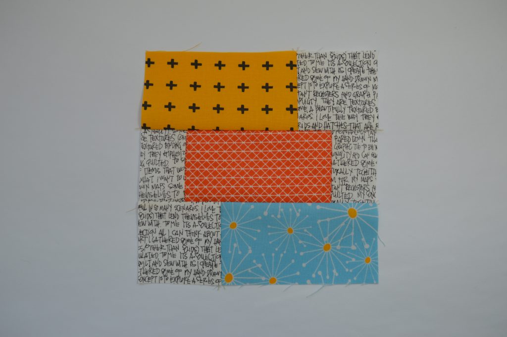 How to sew simple six inch quilt sampler block with rectangles