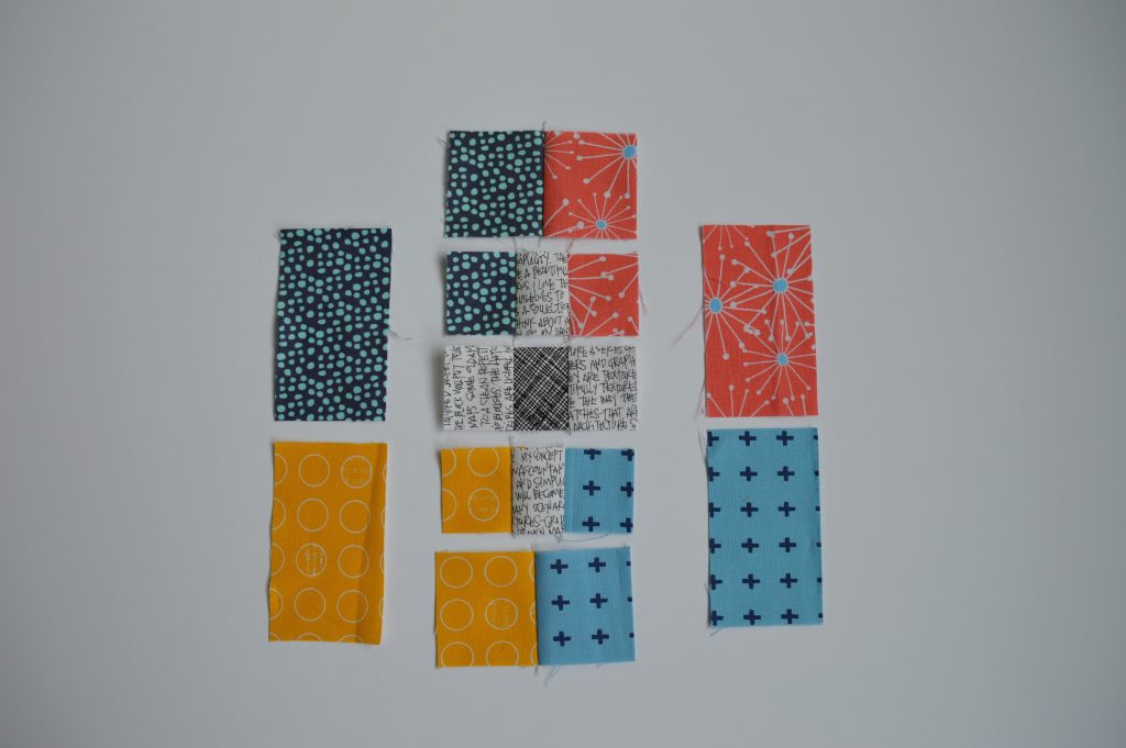 how to make super simple modern quilt sampler with nine patch squares