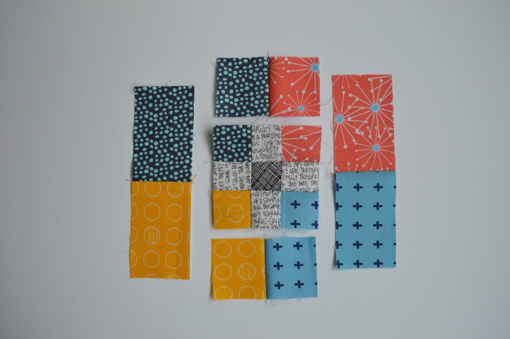 how to make super simple modern quilt sampler with nine patch squares