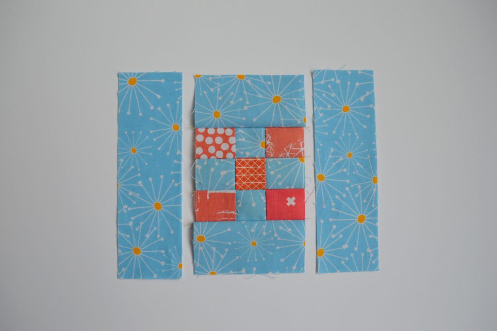 how to make super simple modern quilt sampler with nine patch squares