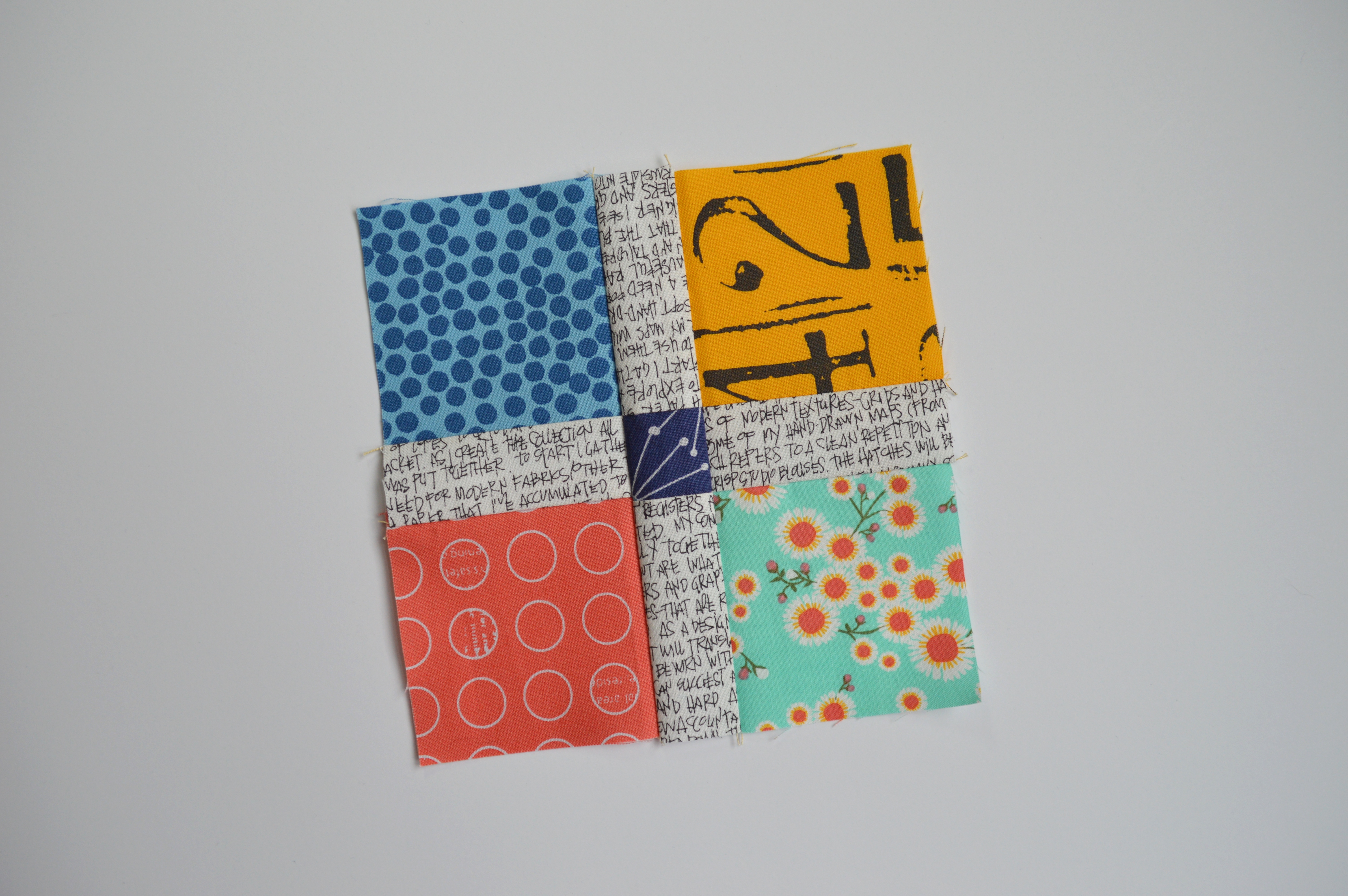 how to make super simple modern quilt sampler with nine patch squares