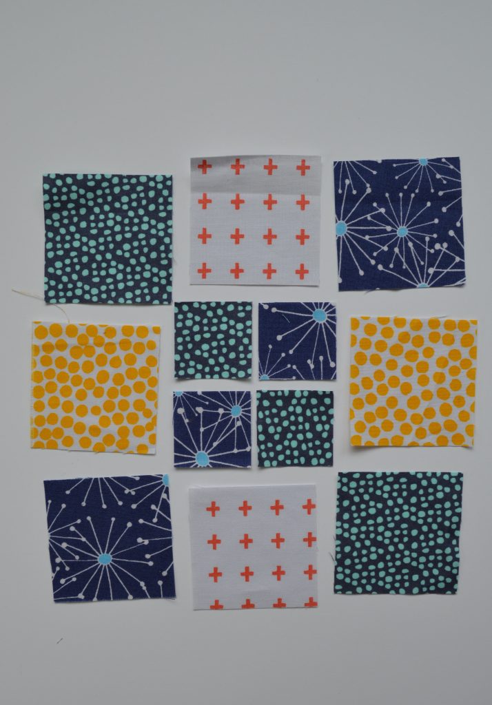 how to make super simple modern quilt sampler with nine patch squares