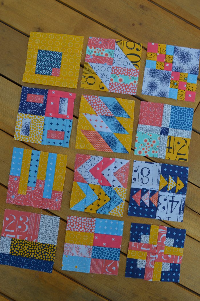 simple six inch modern sampler quilt blocks