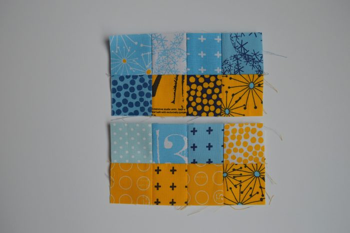 how to make super simple modern sampler quilt blocks with squares, tutorial