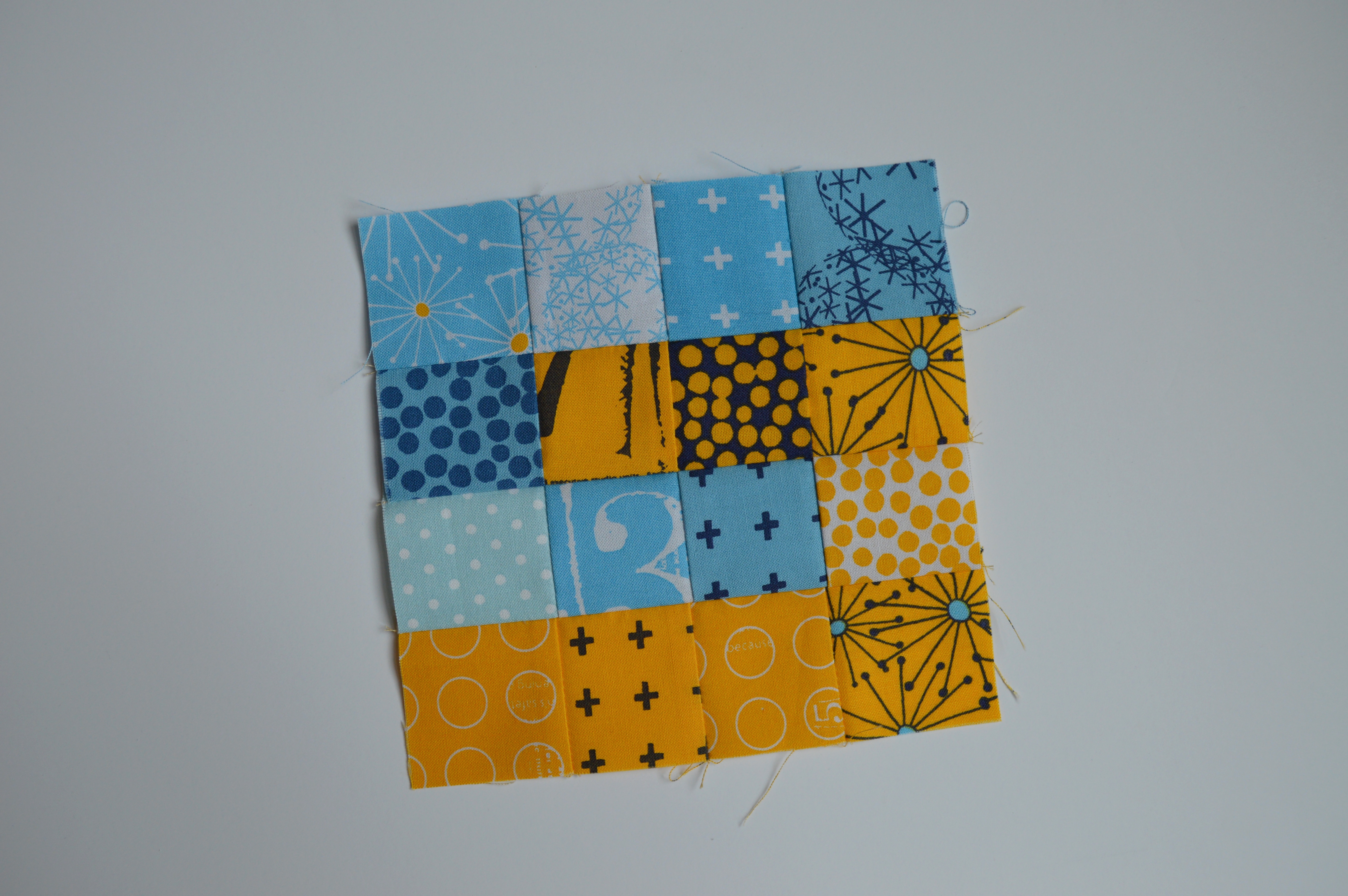 how to make super simple modern sampler quilt blocks with squares, tutorial