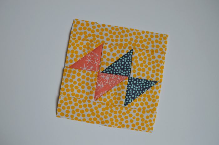 how to make super simple modern sampler quilt blocks with triangles, tutorial