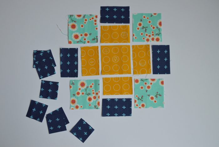 how to make a simple modern sampler quilt block