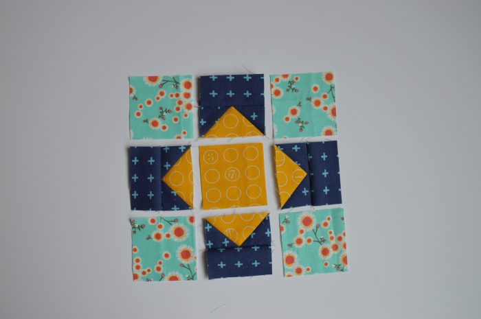 how to make a simple modern sampler quilt block