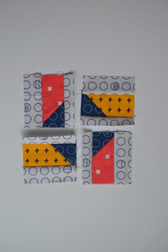 how to make a simple modern sampler quilt block