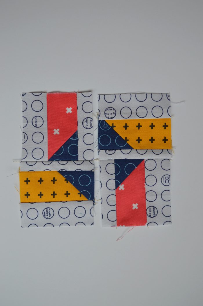 how to make a simple modern sampler quilt block
