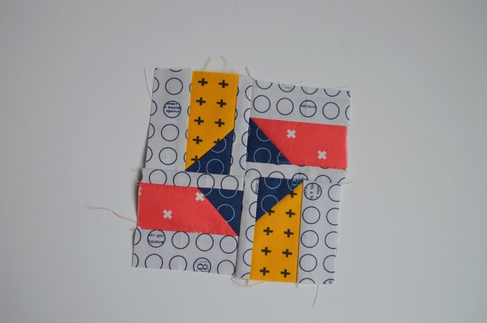 how to make a simple modern sampler quilt block