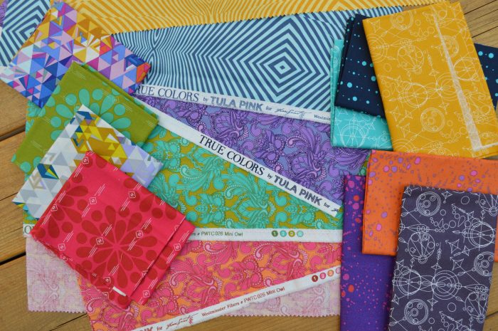 Tula Pink True Colors fabrics with Alison glass fabrics