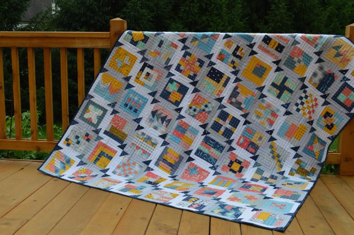 how to make a modern Simple sampler quilt by Sharon McConnell