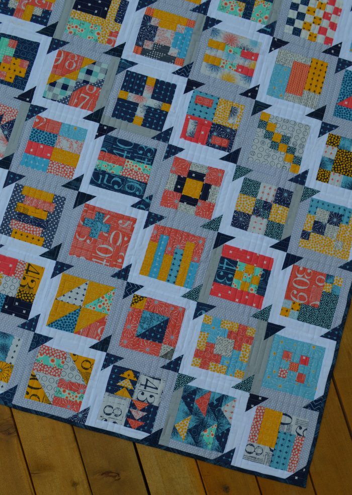 how to make a modern Simple sampler quilt by Sharon McConnell