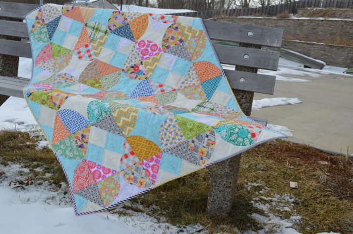Tipsy curved piecing quilt pattern by Sharon McConnell